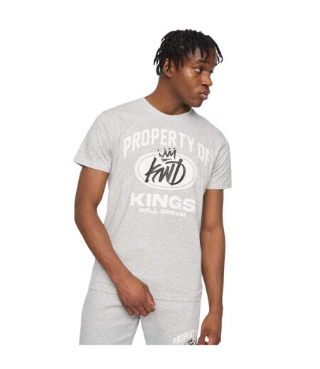 Mens prop t-shirt grey marl Kings Will Dream