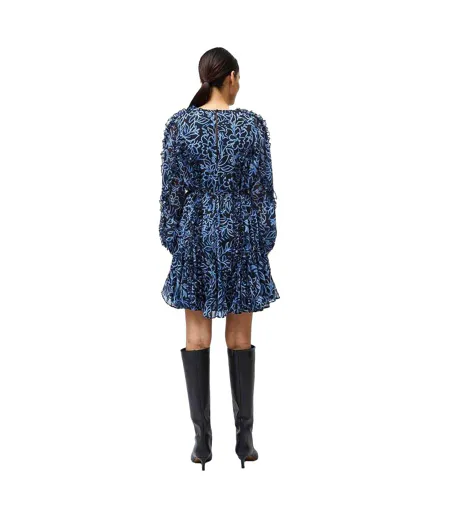 Robe Courte Motif/style Floral Abstrait Femme Bleu Marine French Connection