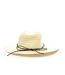 Chapeau de soleil en paille blanc à large bord via lorenzo fedora-2