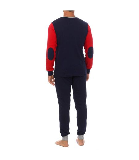 Men's long-sleeved, tundose fabric pajamas, model A0CHI. Nighttime softness and warmth.