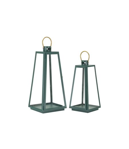 Lot de 2 Lanternes en Verre Grent 57cm Vert