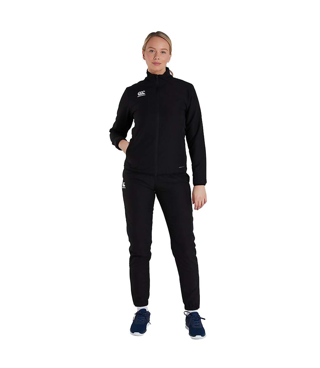Womens/ladies Club Track Jacket Black Canterbury-1