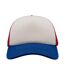 Lot de 2  casquettes rapper adulte bleu / blanc / rouge Atlantis