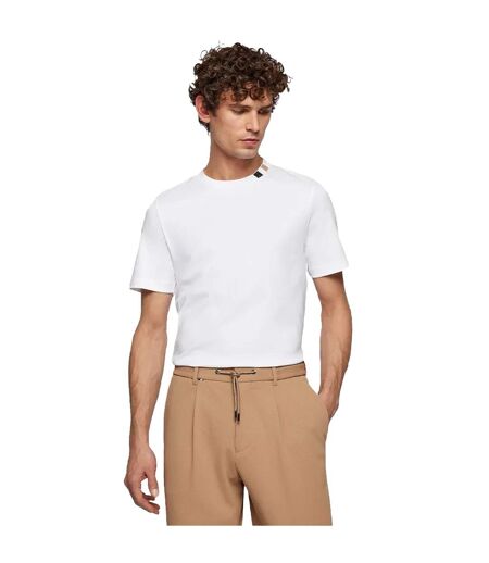 T-shirt Tiburt Homme Blanc Boss