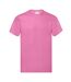 Mens original t-shirt rose pink Fruit of the Loom