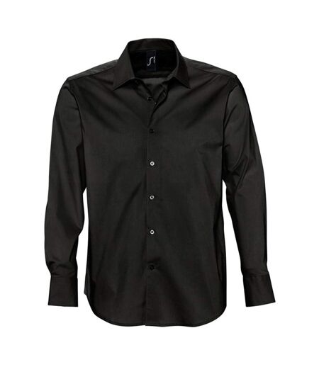 Chemise Manches Longues Brighton Homme Noir SOLS