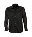 Chemise Manches Longues Brighton Homme Noir SOLS-4