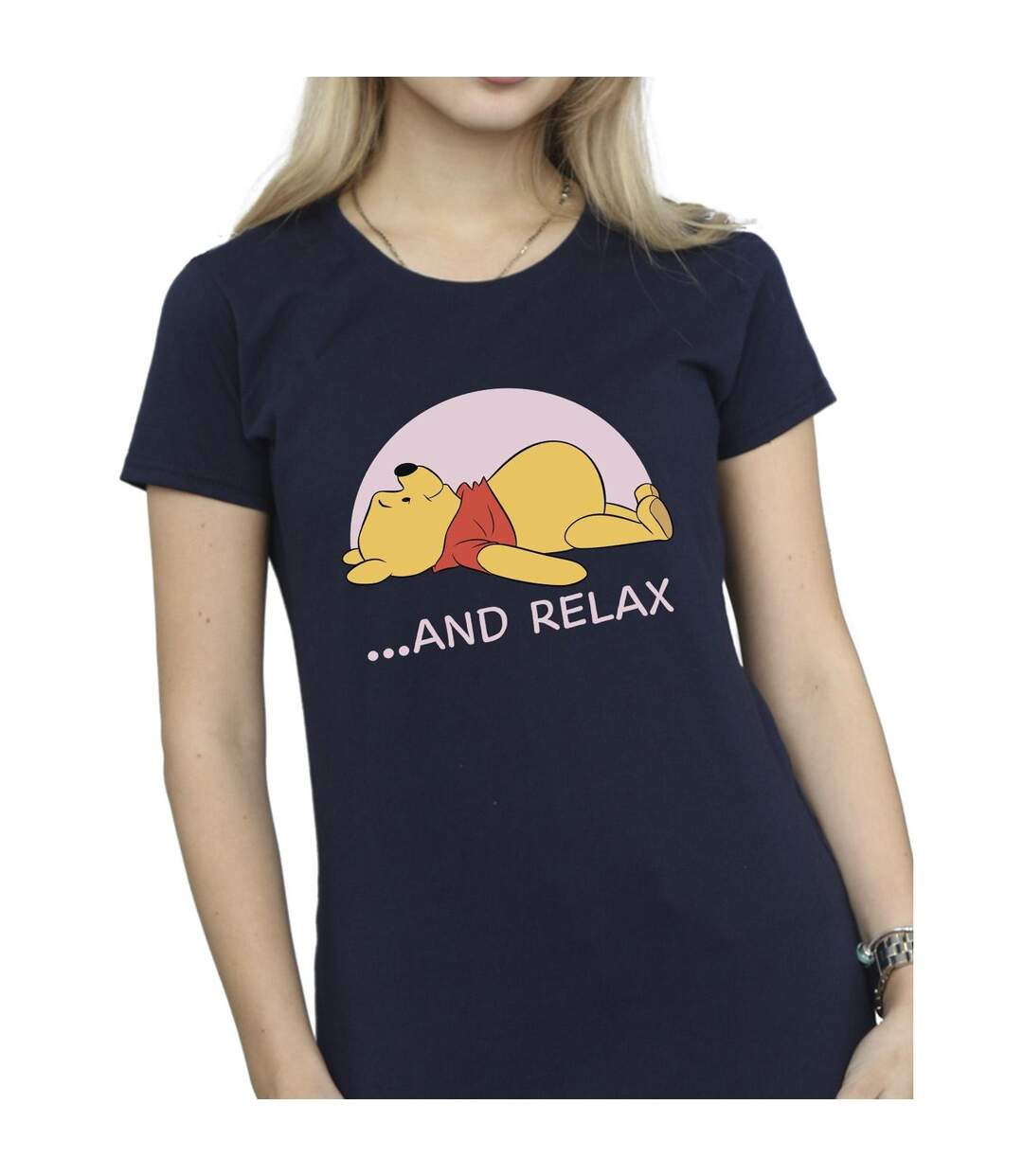 Disney T-shirt en coton relax Winnie The Pooh Femme/Ladies (Bleu marine) - UTBI44878-3