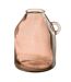 Vase Anse en Verre Bouteille 25cm Rose-1
