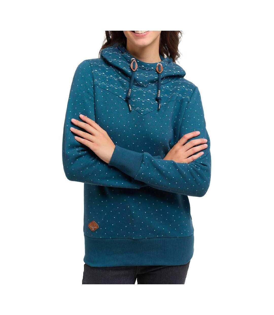 Sweat à Capuche Bleu Femme Ragwear Nuggie - L-1