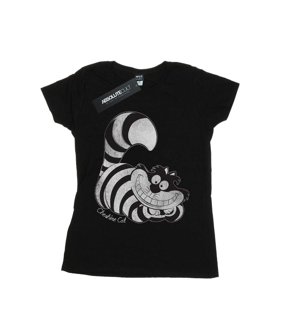Disney Femmes/Les femmes Alice in Wonderland Mono Cheshire Cat Cotton T-Shirt (Noir) - UTBI6631-1