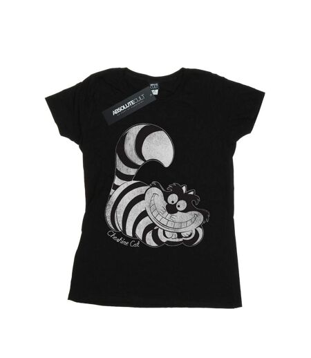 Disney Femmes/Les femmes Alice in Wonderland Mono Cheshire Cat Cotton T-Shirt (Noir) - UTBI6631