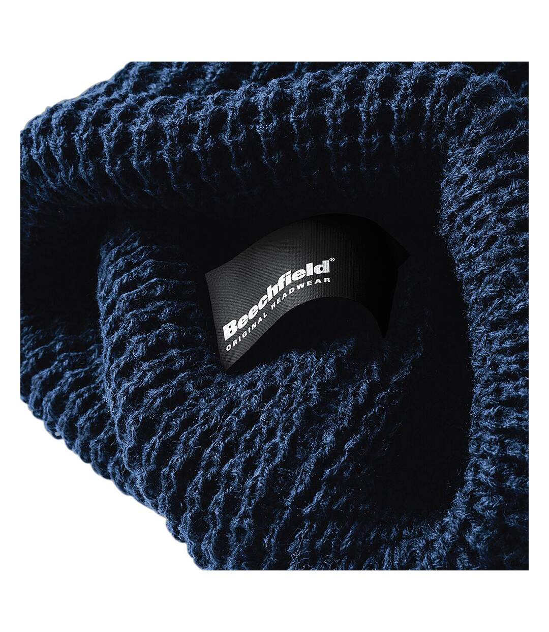Beechfield Unisex Classic Waffle Knit Winter Beanie Hat (French Navy) - UTRW3664-3