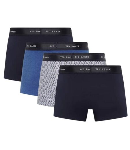 Pack Of 4  Mens Plain Boxer Shorts  Navy Multicoloured Ted Baker