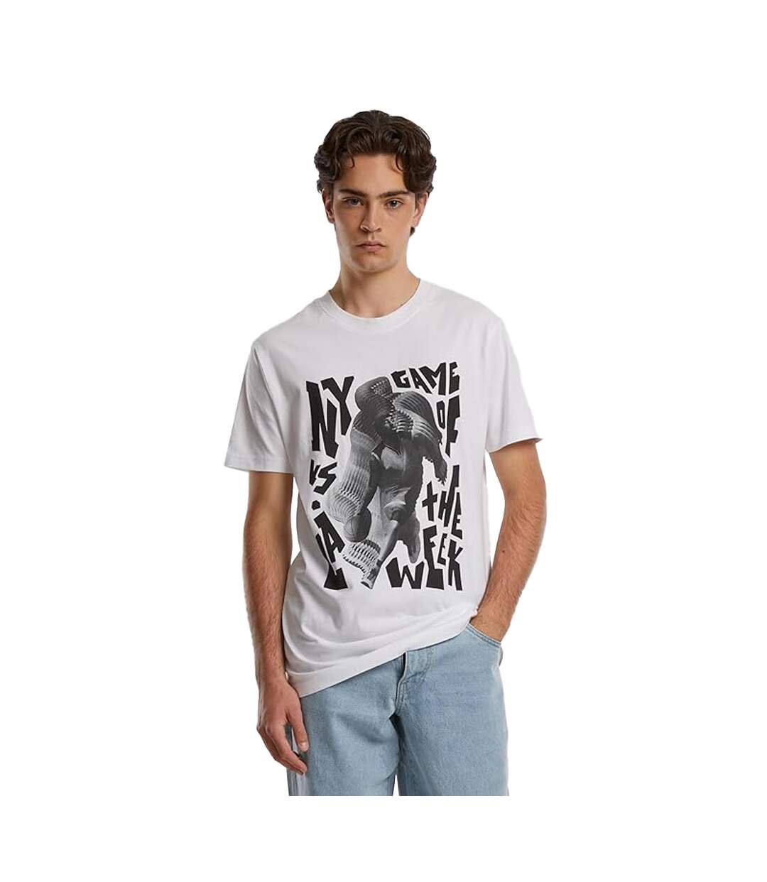 T-shirt Homme Game Of The Week Jeu De La Semaine Blanc Mister Tee-1