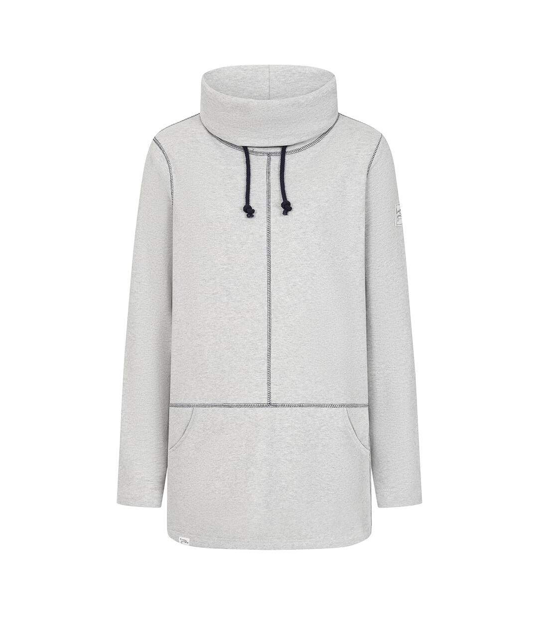 Sweat Motif/style Uni Femme Gris Chiné Lazy Jacks-2
