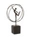 Gymnaste Sur Socle Cercle 35cm Marron-1