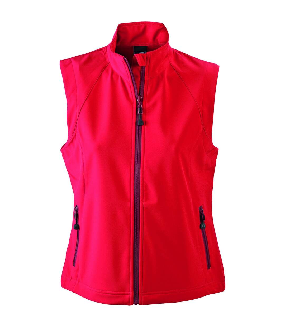 Gilet sans manches softshell coupe-vent imperméable - JN1023 - rouge - femme