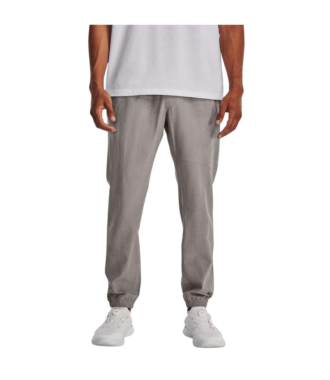 Mens Woven Stretch Regular Jogging Bottoms Grey Under Armour-4