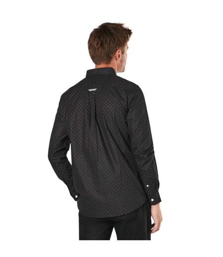 Mens geo sphere long-sleeved shirt black Maine