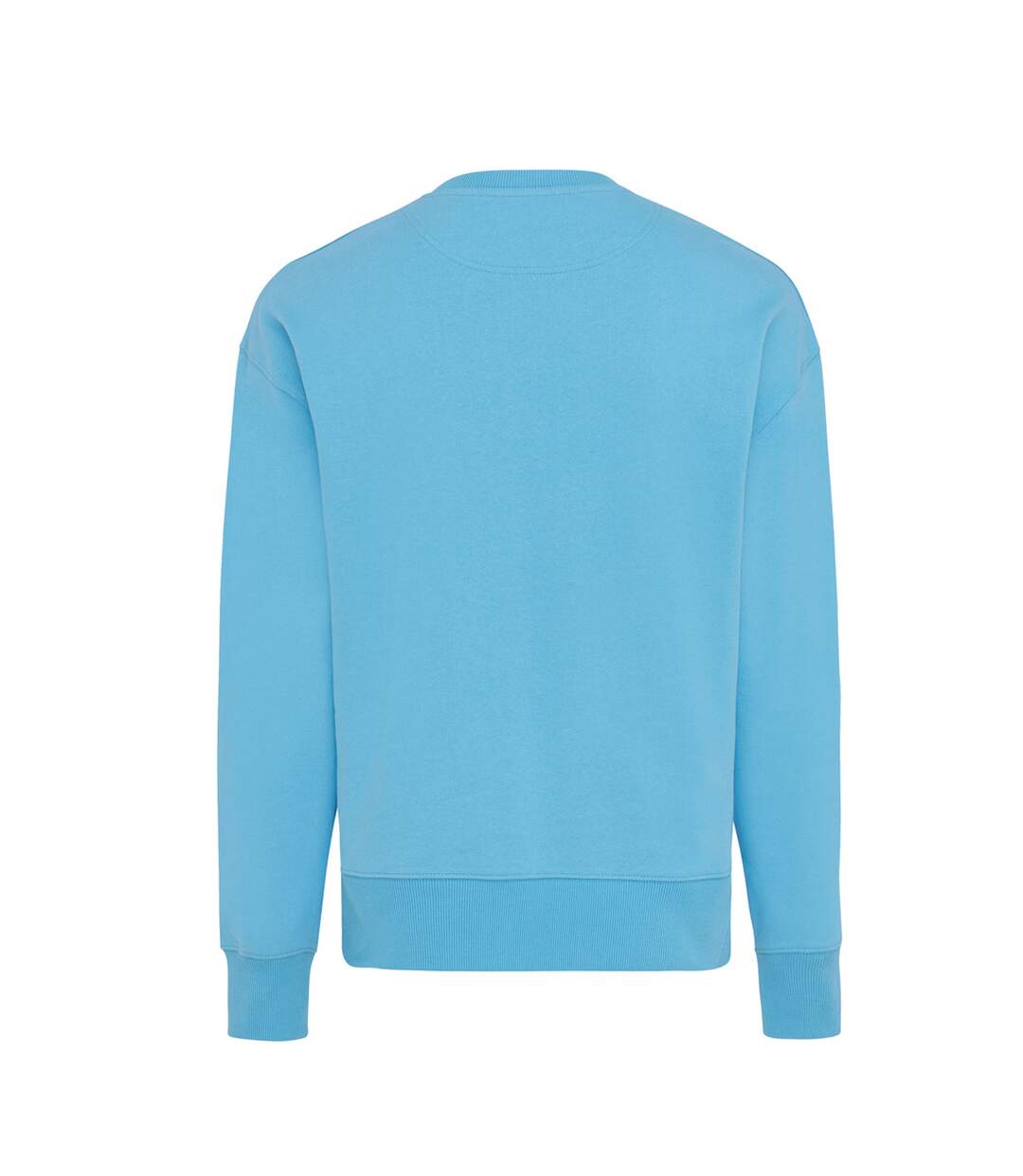 Unisex adult kruger recycled cotton crew neck relaxed fit sweatshirt tranquil blue Iqoniq-2