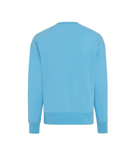 Unisex adult kruger recycled cotton crew neck relaxed fit sweatshirt tranquil blue Iqoniq