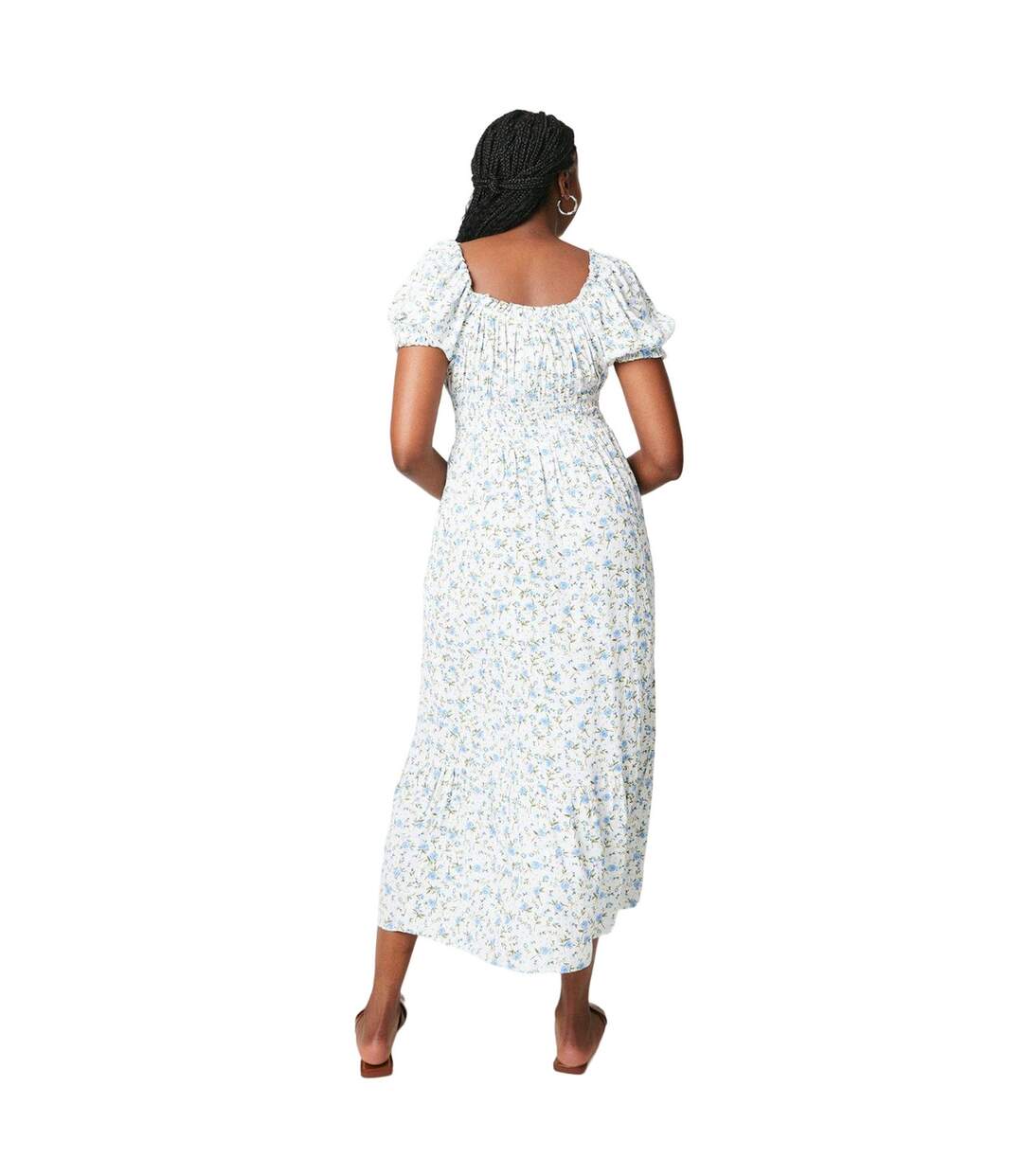 Robe mi-longue femme blanc cassé Dorothy Perkins-2