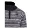 Pull camionneur col montant zippé jacquard PAST1N-3
