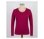 MAYFLOWER NIKITA1 : Tee-shirt manches longues violet Purple en coton avec poche poitrine-3