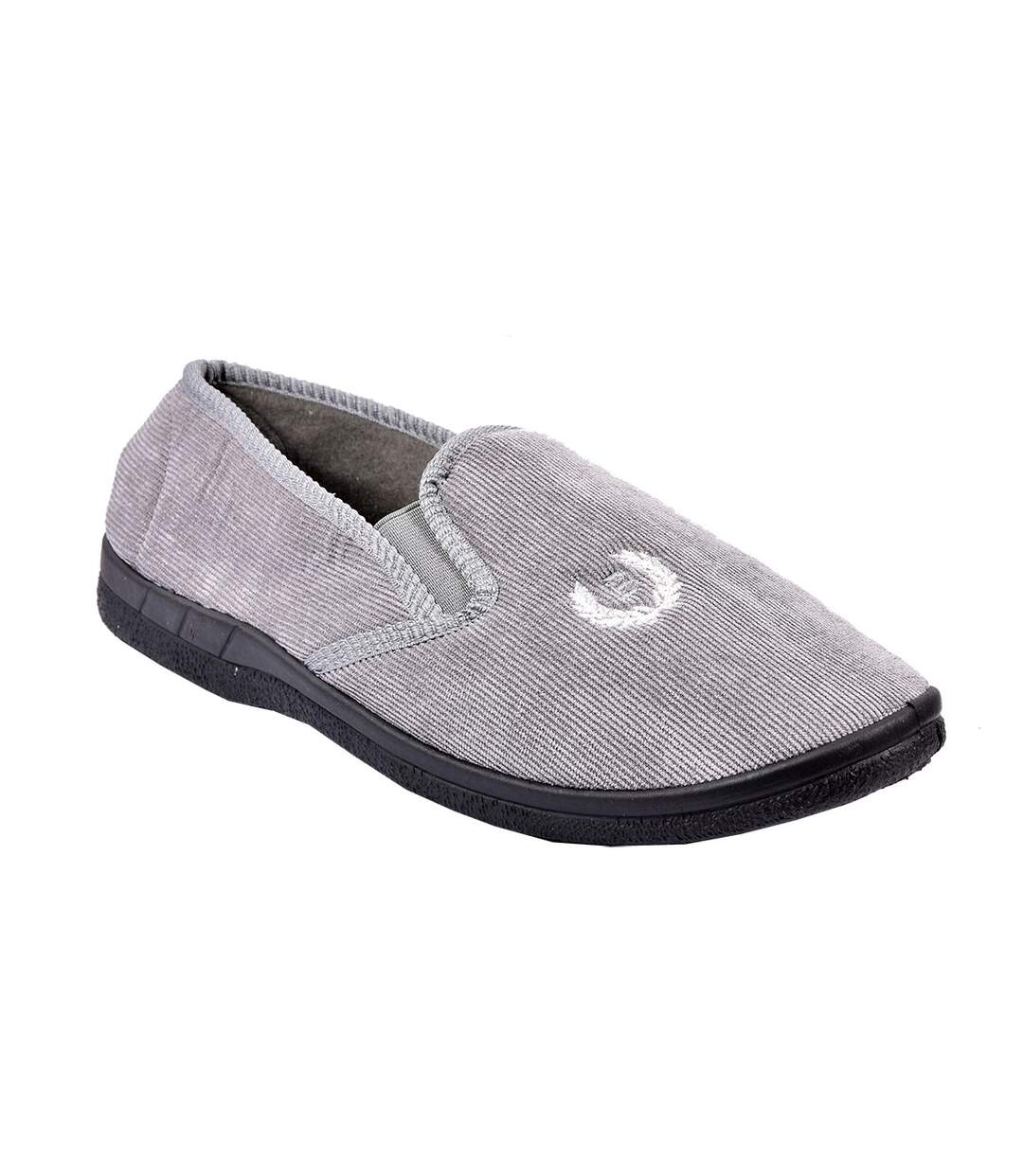 CHARENTAISE Homme Pantoufle PREMIUM MU7288 GRIS-1