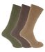 Chaussettes pour diabétiques homme marron/vert/beige Universal Textiles