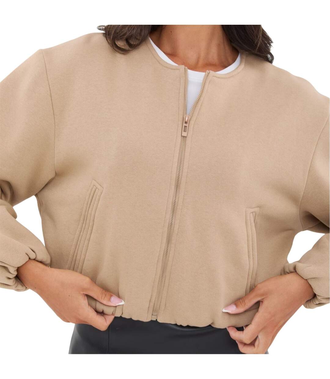 Blouson Aviateur Femme Taupe I Saw It First-4
