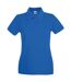 Womens/ladies premium polo shirt royal blue Fruit of the Loom