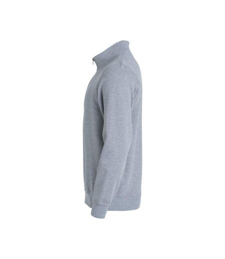Unisex Adult Basic Half Zip Sweatshirt Grey Melange Clique