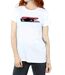 Disney T-shirt boyfriend en coton à rayures tempête Cars Jackson Femme/Ladies (Blanc) - UTBI16011-3
