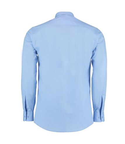 Kustom Kit Mens Poplin Tailored Long-Sleeved Formal Shirt (Light Blue) - UTBC5331