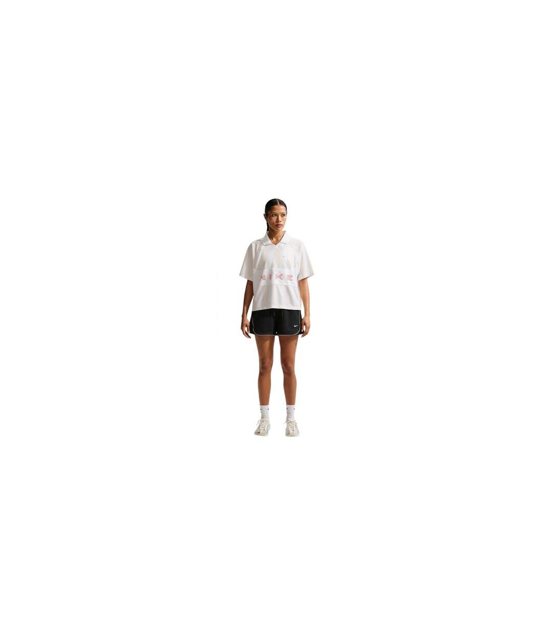 Haut Court Femme Blanc Cassé Blanc Nike-1