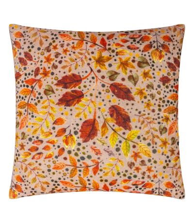 Wylder Autumn Walk Cotton Throw Pillow Cover (Rust) (50cm x 50cm)