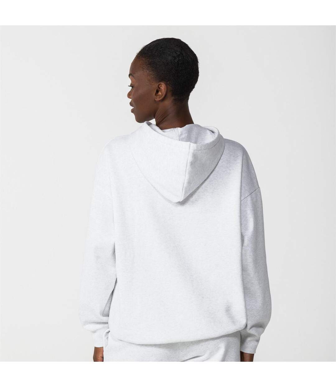 Womens/ladies Essentials Oversized Hoodie Ice Grey Marl Puma-2