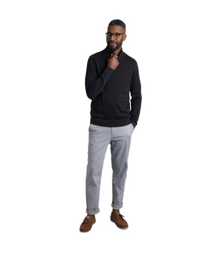 Mens Baxter Fine Knit Quarter Zip Jumper Navy Weird Fish