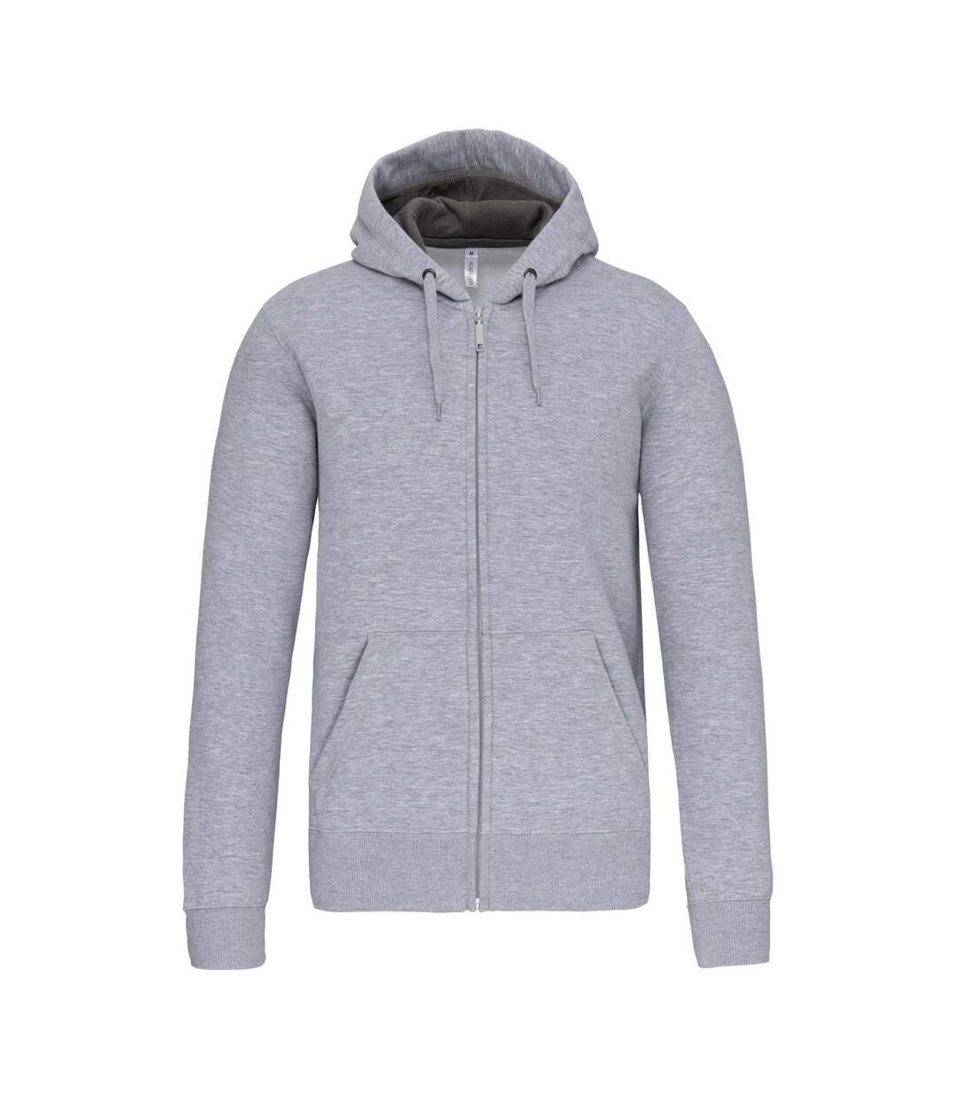 Veste zippée à capuche - Homme - K444 - gris chiné-1