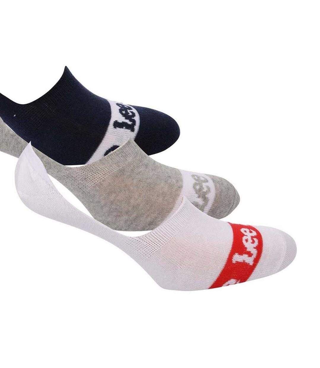 Pack Of 3  Womens/ladies Liner Socks  White Lee-2