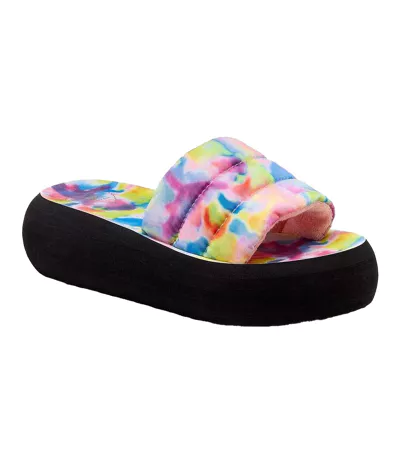Claquettes Style Arc-en-ciel Splash Femme Rose Rocket Dog