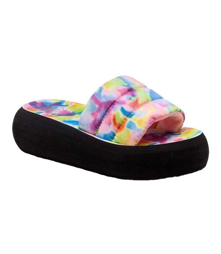 Claquettes Style Arc-en-ciel Splash Femme Rose Rocket Dog