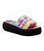 Claquettes Style Arc-en-ciel Splash Femme Rose Rocket Dog-1