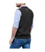 Mens V Neck Sleeveless Pullover Black WoolOvers-2
