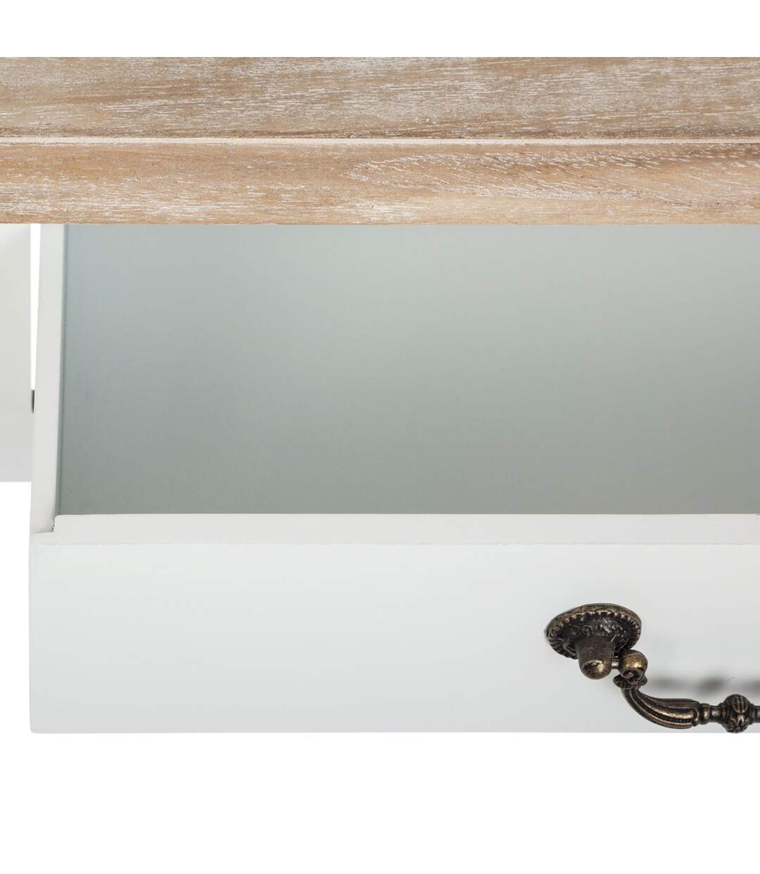 Coiffeuse design bois Chrysa - L. 74 x H. 135 cm - Blanc-4