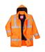 Mens hi-vis bizflame rain anti-static safety jacket orange Portwest-1