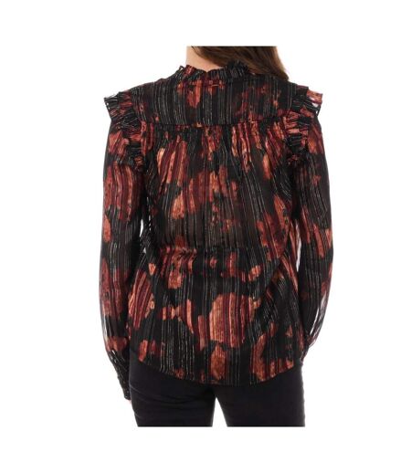 Chemise noire/rouge femme kaporal seven