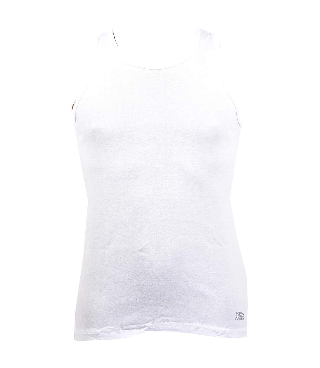 T shirt homme NEW MAN en Coton Confort et Qualité Débardeur NEW MAN 3000 Blanc